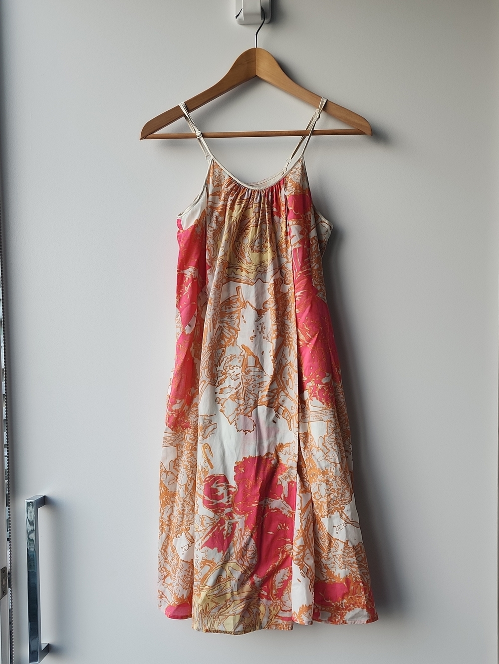 Armani Exchange Printed 100% Cotton Halter A Line Dress